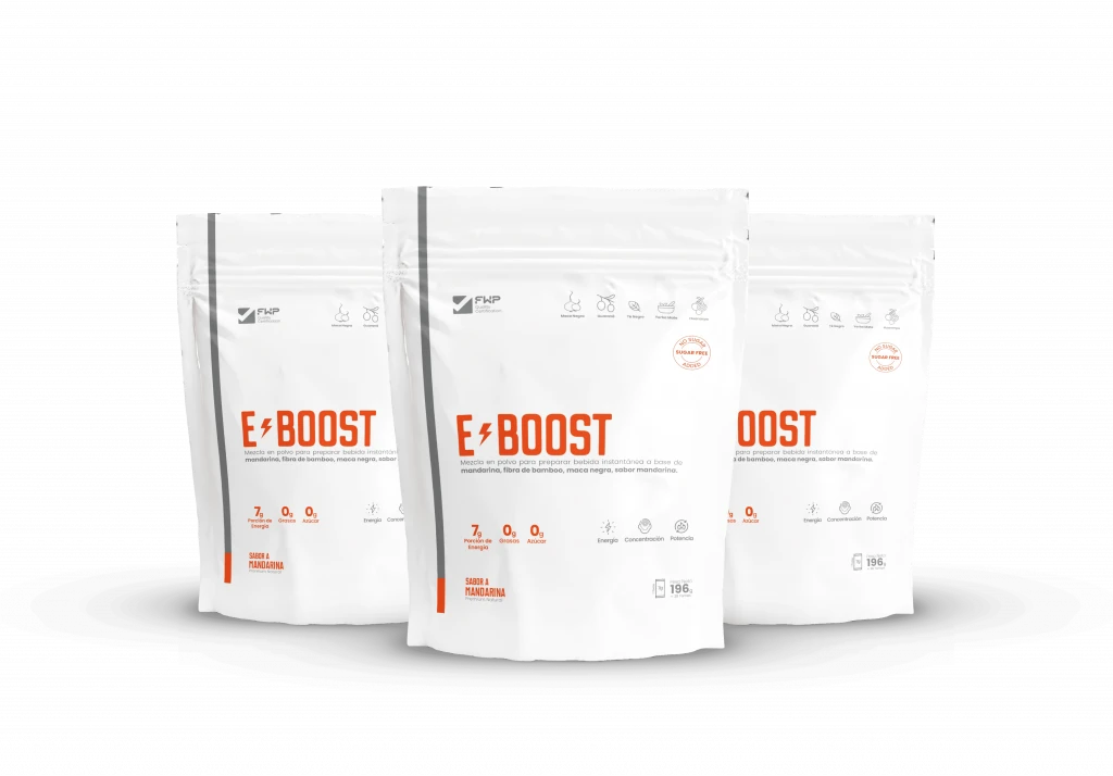 Bodegón oficial de Eboost con presentaciones de referencia de la marca